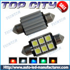 Topcity Newest Euro Error Free Canbus Festoon 211 6SMD 5050 Canbus 18LM Cold white - Canbus LED